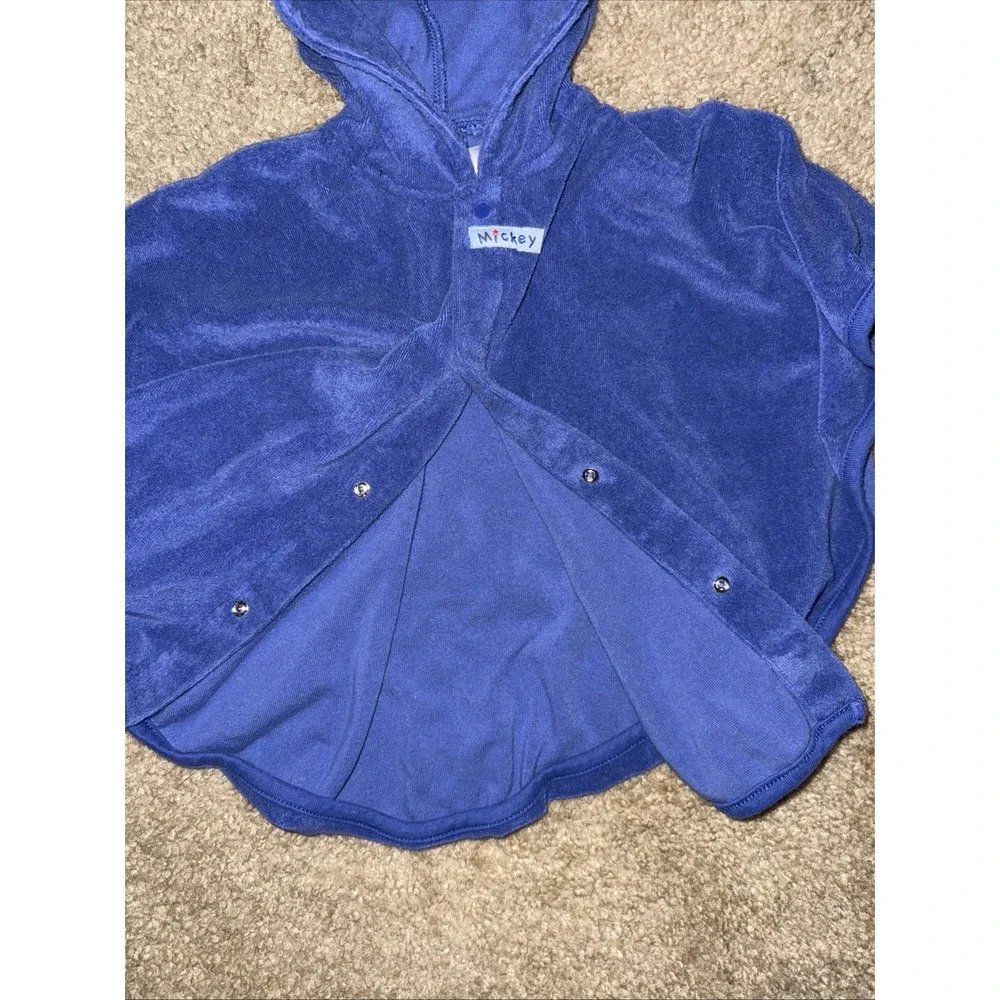 Disney Baby Mickey Mouse Blue Swim Poncho One size  Hooded Pool Beach‎